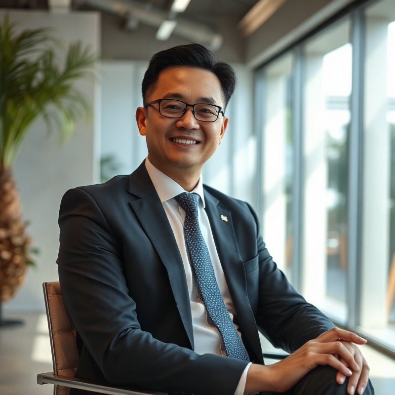 Malaysian business professional in a boardroom